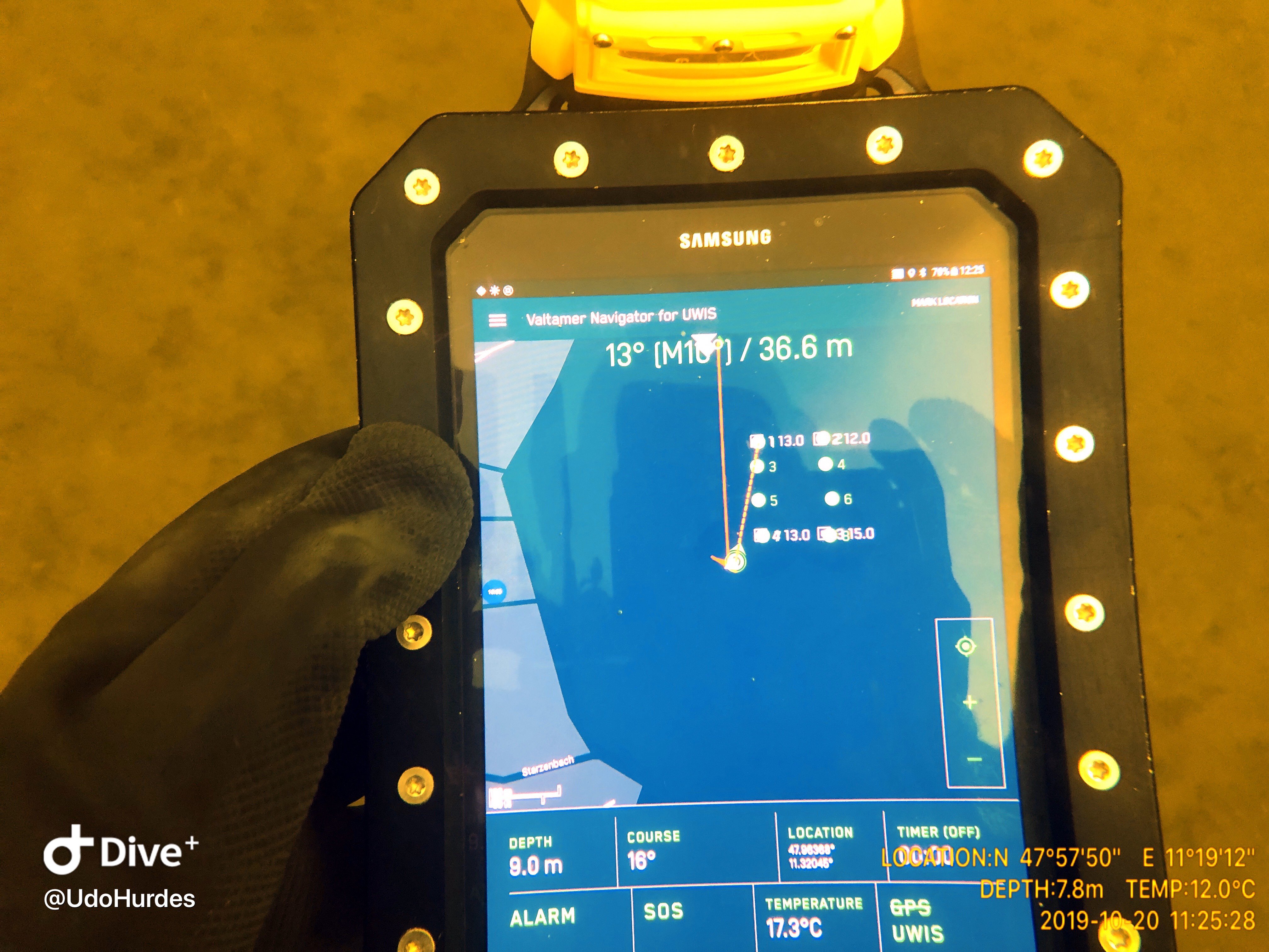 Alltab underwater tablet used in the DLRG exercise