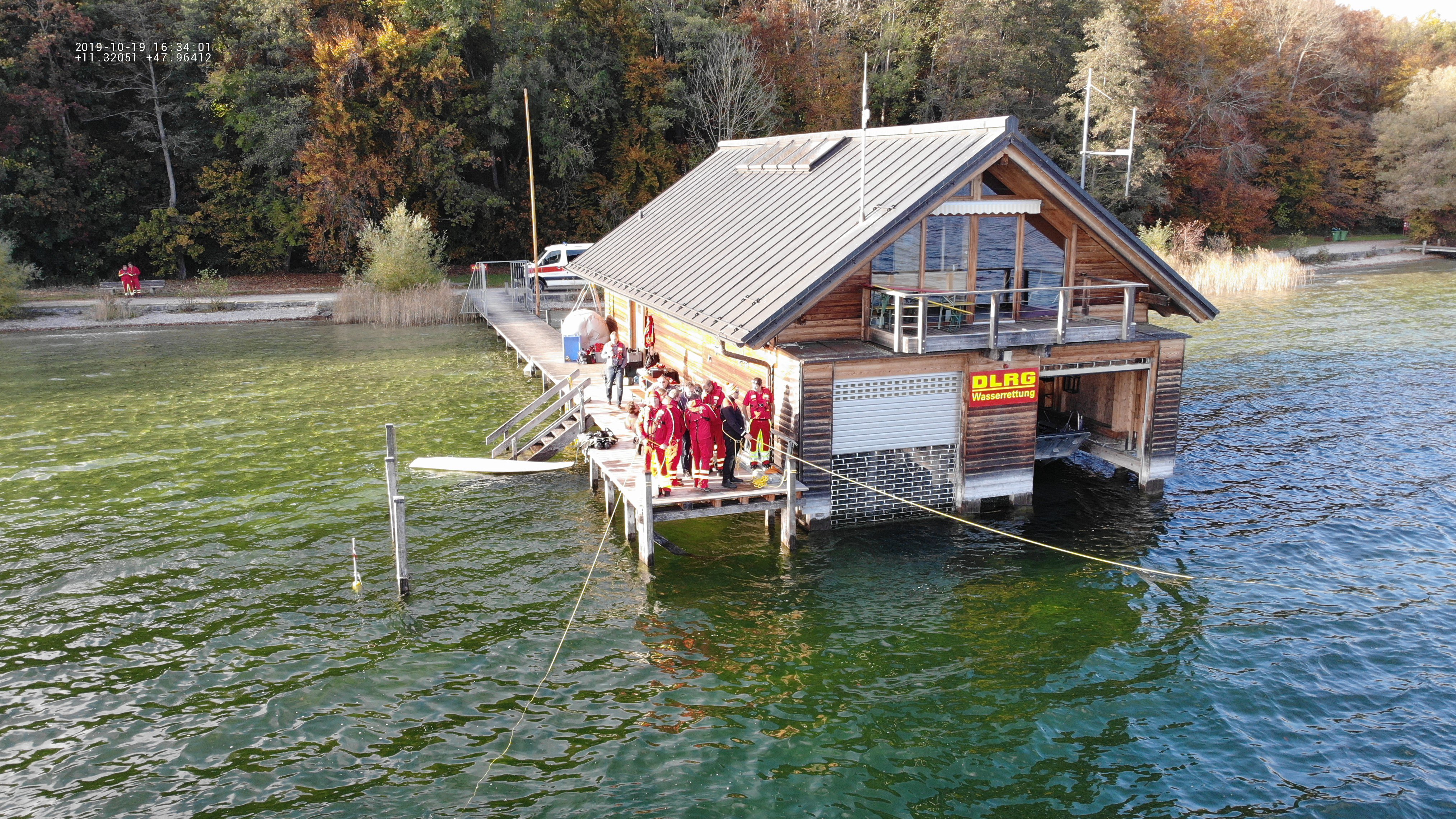 DLRG training base at Lake Starnberg