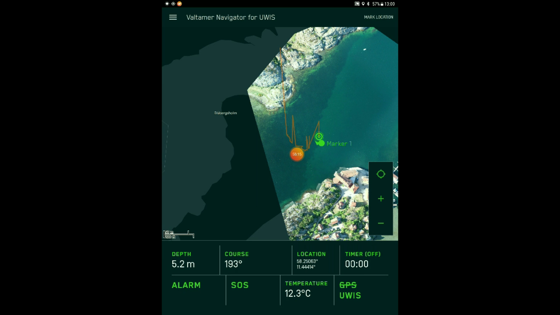 Navigation using an aerial image overlay